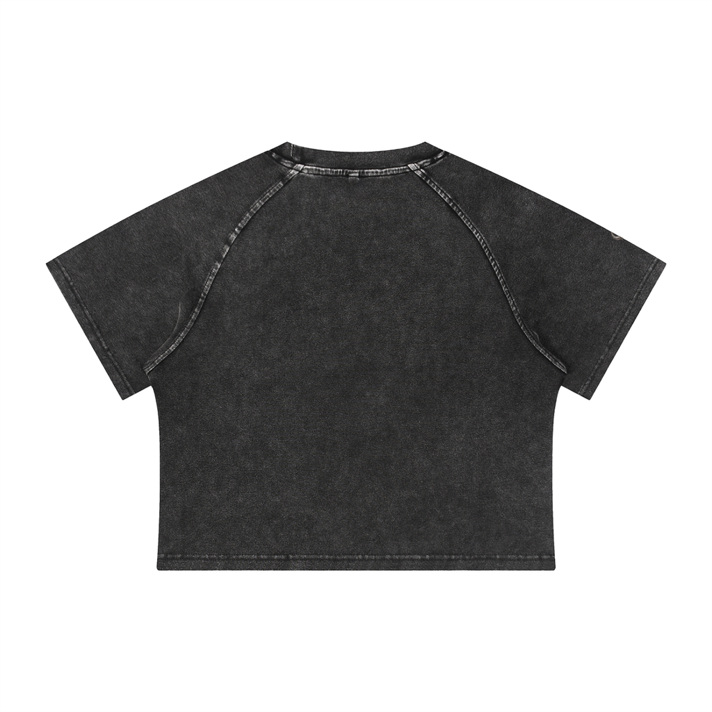 UNSEEN | Mineral Wash Raglan Crop Tee