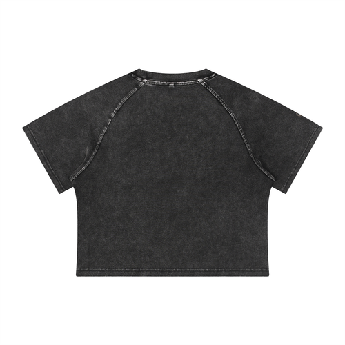 UNSEEN | Mineral Wash Raglan Crop Tee