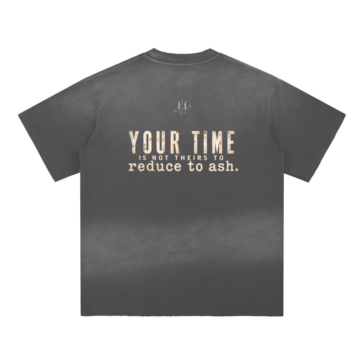 UNSEEN | Your Time Is Not Theirs Sun Fade Hand-Frayed Cotton Tee
