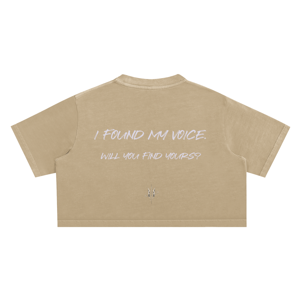 UNSEEN | Silent No More Snow Washed Crop Tee