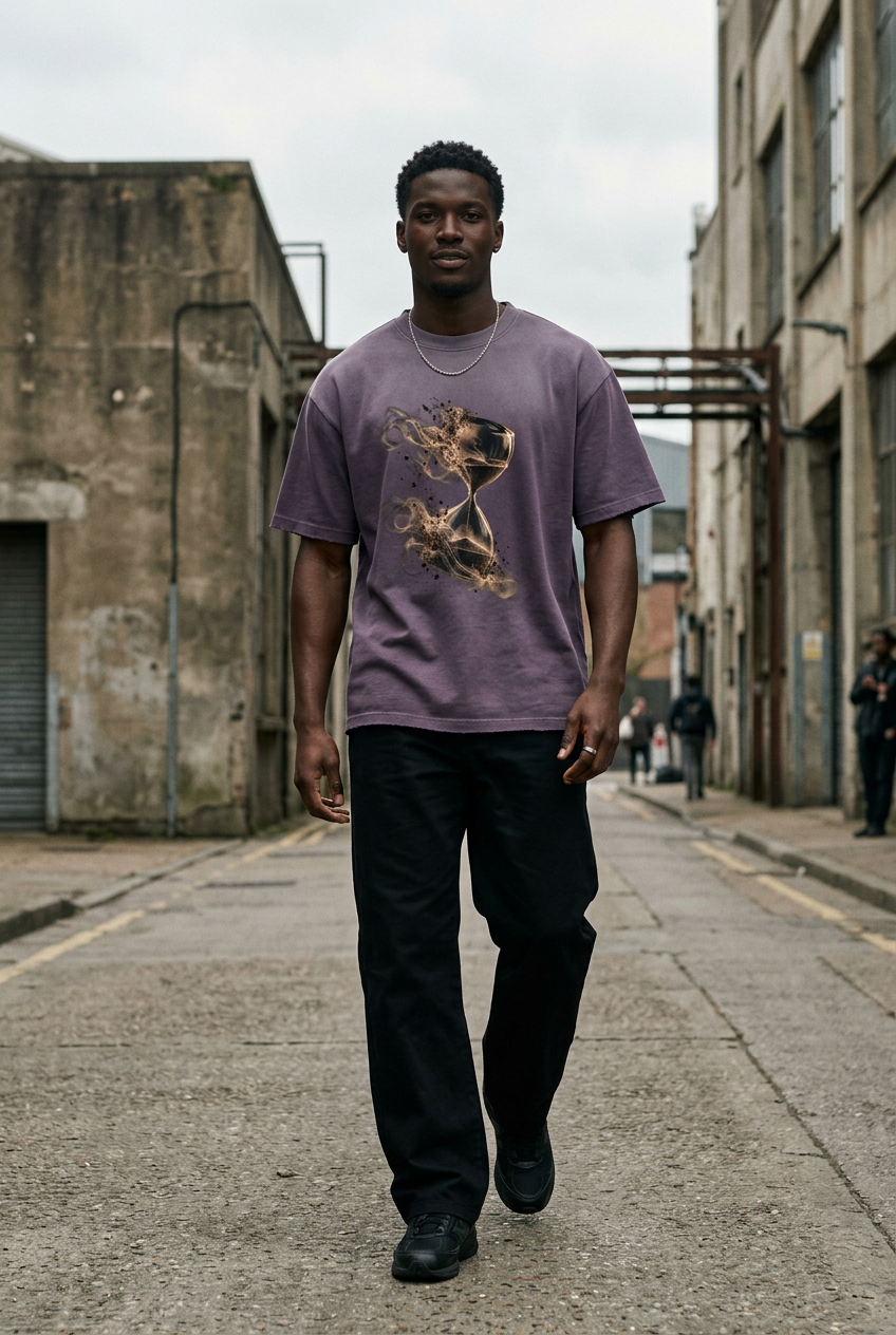 UNSEEN | Your Time Is Not Theirs Sun Fade Hand-Frayed Cotton Tee